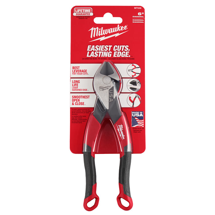 Milwaukee 6" Diagonal Comfort Grip Cutting Pliers (USA)
