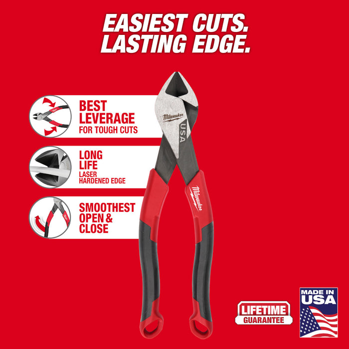 Milwaukee 7" Diagonal Comfort Grip Cutting Pliers (USA)