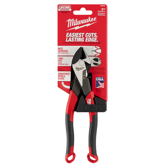 Milwaukee 7" Diagonal Comfort Grip Cutting Pliers (USA)