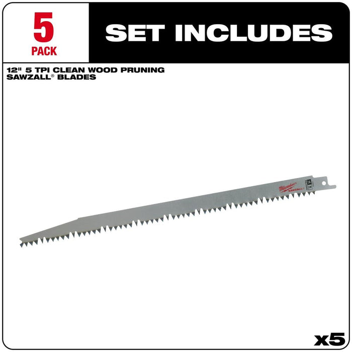 Milwaukee SAWZALL® Pruning Blades 5PK