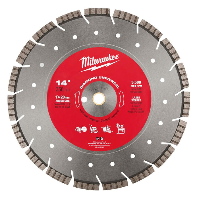 Milwaukee Universal Diamond Segmented Turbo Blades