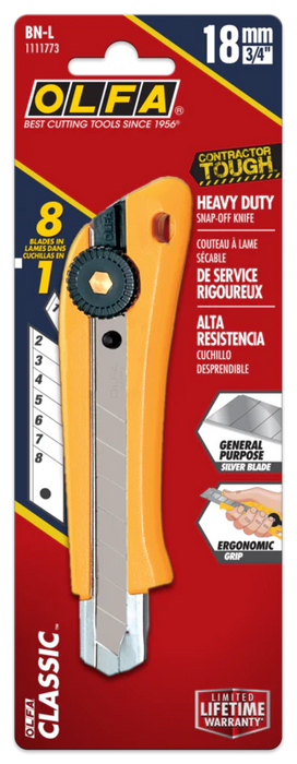 Olfa BN-L 18mm Ratchet Lock Basic Utility Knife