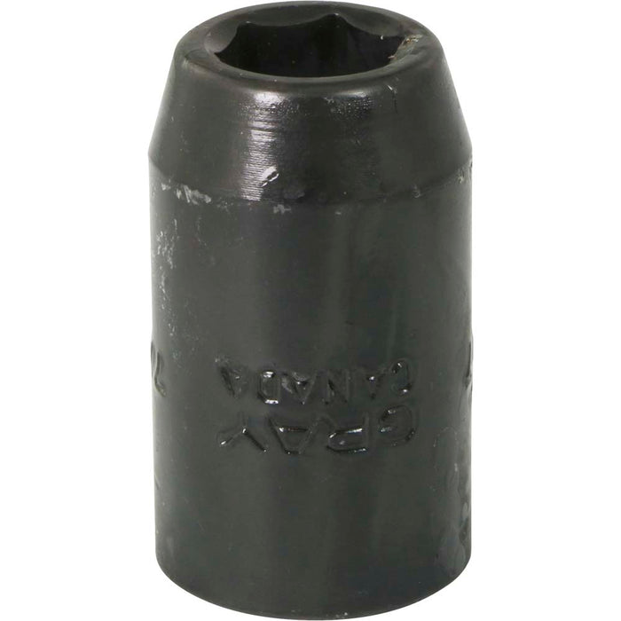 Gray Tools 1/2" Drive, 6 Point Standard Length, Impact Black Industrial Finish SAE Sockets