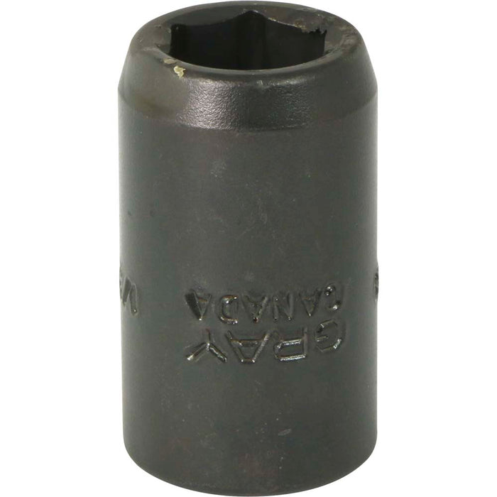 Gray Tools 1/2" Drive, 6 Point Standard Length, Impact Black Industrial Finish SAE Sockets