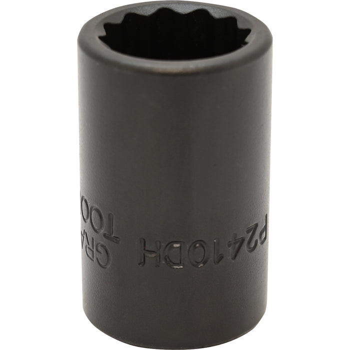 Gray Tools 1/2" Drive, Standard Length, 12 Point Impact Black Industrial Finish, SAE Sockets