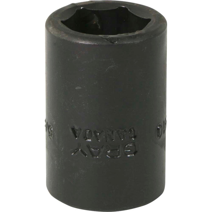 Gray Tools 1/2" Drive, 6 Point Standard Length, Impact Black Industrial Finish SAE Sockets