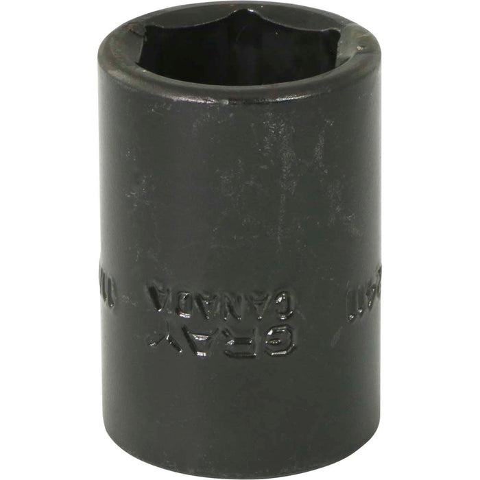 Gray Tools 1/2" Drive, 6 Point Standard Length, Impact Black Industrial Finish SAE Sockets