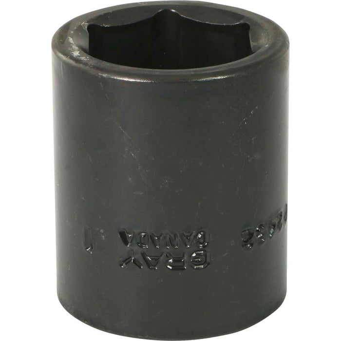Gray Tools 1/2" Drive, 6 Point Standard Length, Impact Black Industrial Finish SAE Sockets
