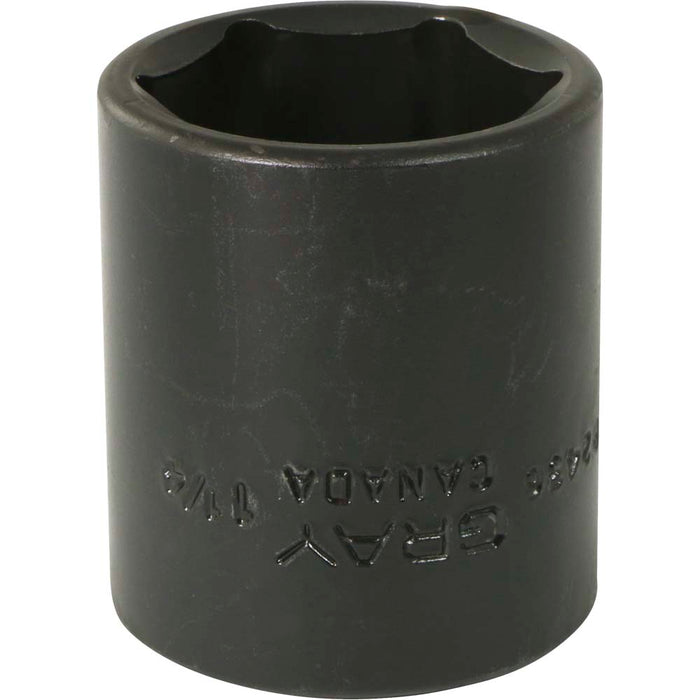 Gray Tools 1/2" Drive, 6 Point Standard Length, Impact Black Industrial Finish SAE Sockets