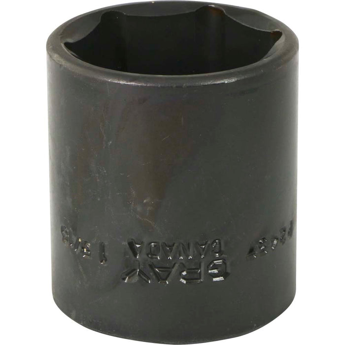 Gray Tools 1/2" Drive, 6 Point Standard Length, Impact Black Industrial Finish SAE Sockets