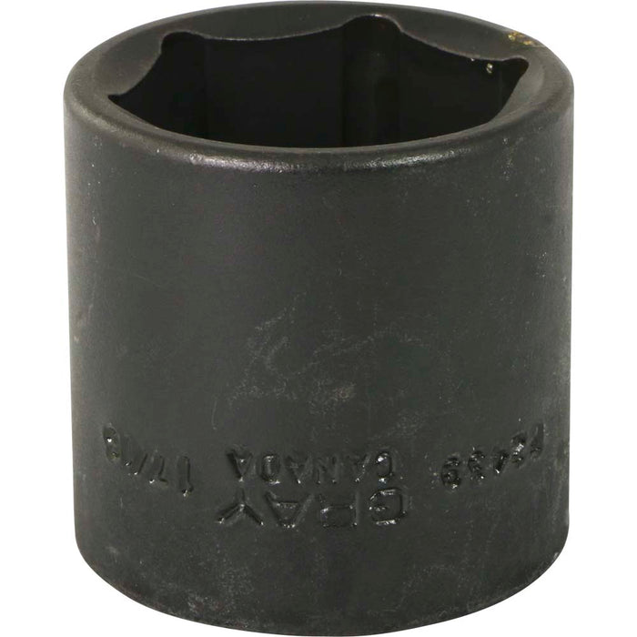 Gray Tools 1/2" Drive, 6 Point Standard Length, Impact Black Industrial Finish SAE Sockets