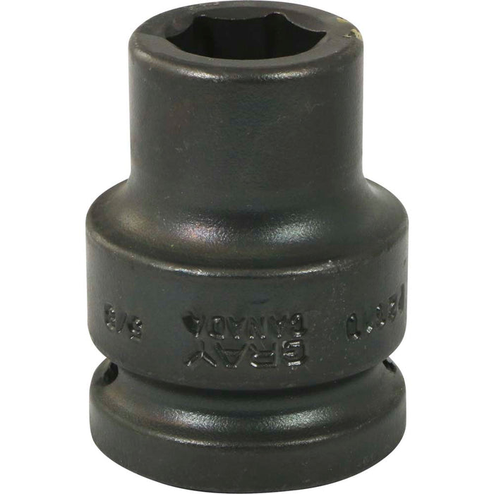 Gray Tools 3/4" Drive, 6 Point Impact Black Industrial Finish, Standard Length SAE Socket