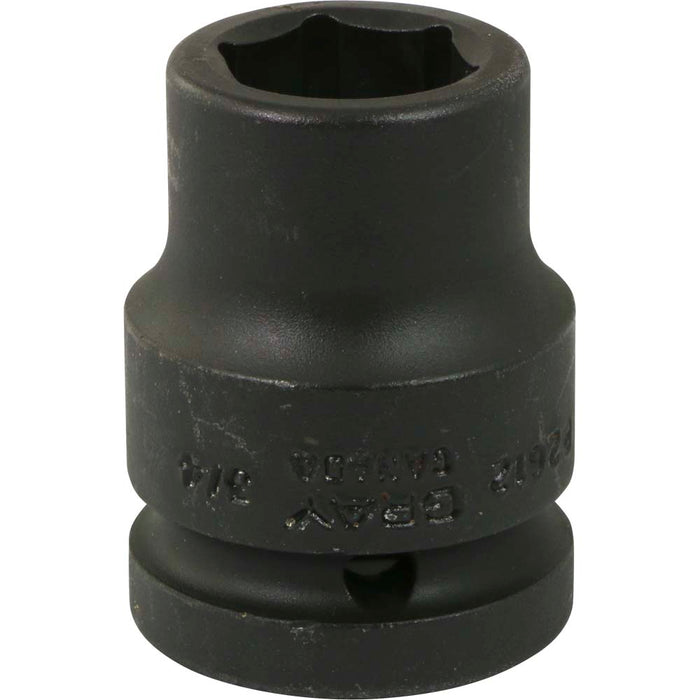 Gray Tools 3/4" Drive, 6 Point Impact Black Industrial Finish, Standard Length SAE Socket