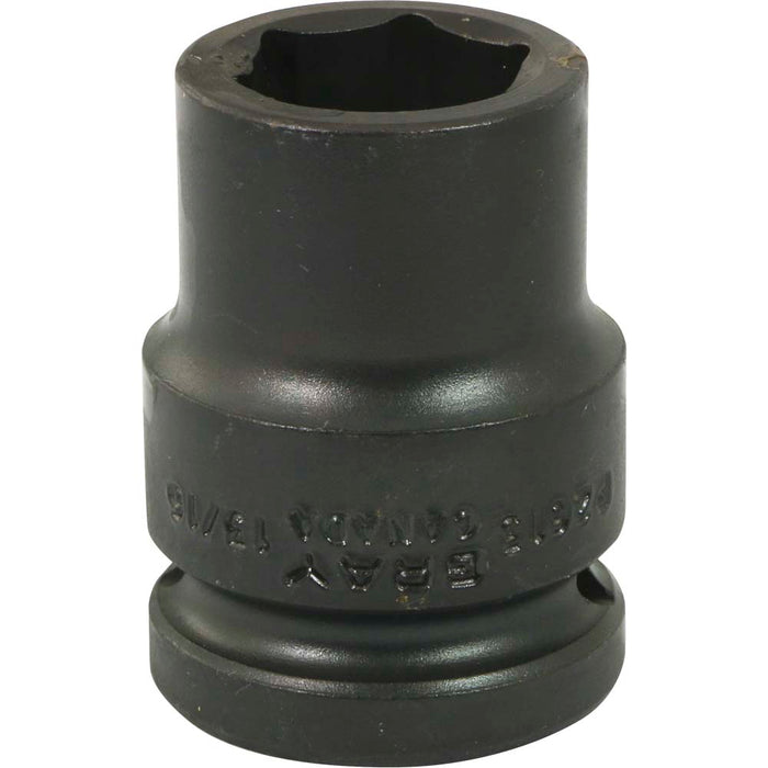 Gray Tools 3/4" Drive, 6 Point Impact Black Industrial Finish, Standard Length SAE Socket