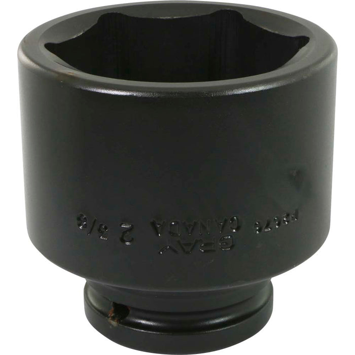 Gray Tools 3/4" Drive, 6 Point Impact Black Industrial Finish, Standard Length SAE Socket