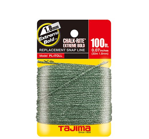 Tajima Replacement Extreme Bold Braided Chalk Line - 1.8mm x 100ft