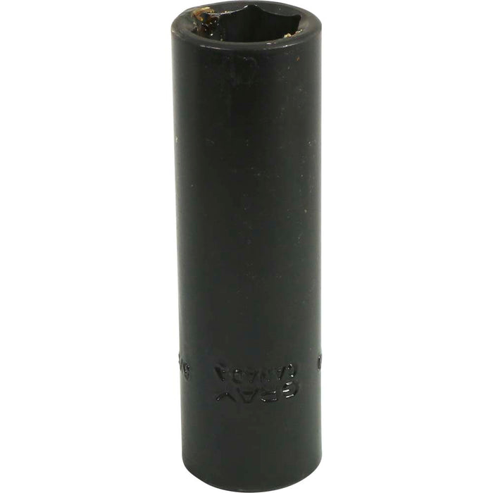 Gray Tools 1/2" Drive, 6 Point Deep Length, Impact Black Industrial Finish SAE Sockets