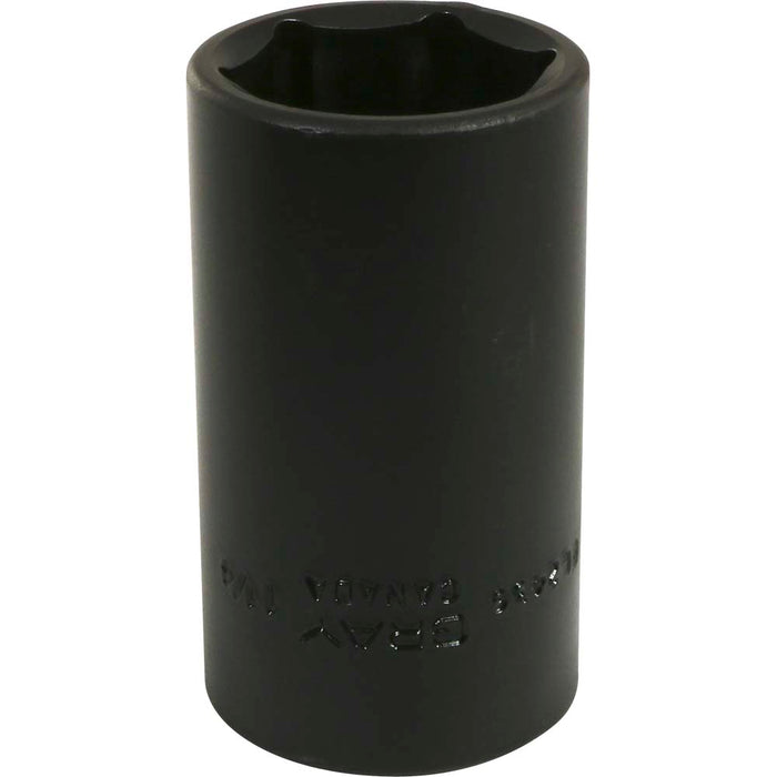 Gray Tools 1/2" Drive, 6 Point Deep Length, Impact Black Industrial Finish SAE Sockets