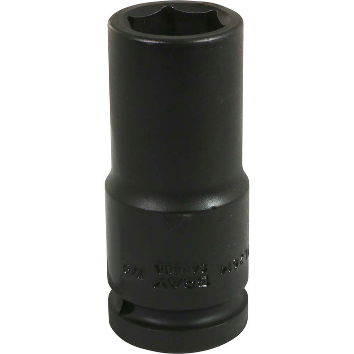 Gray Tools 3/4" Drive, 6 Point Impact Black Industrial Finish, Deep Length SAE Socket