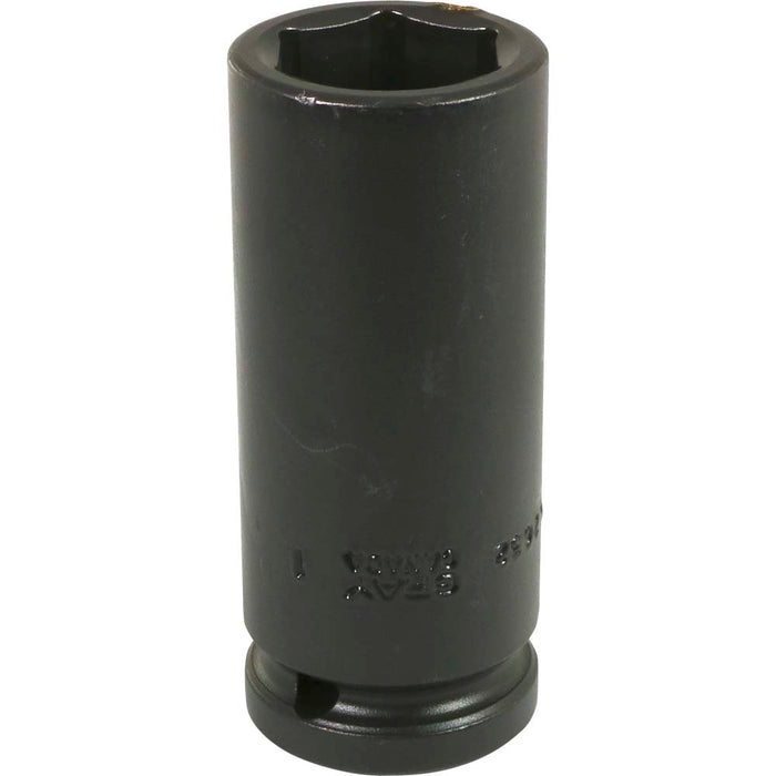 Gray Tools 3/4" Drive, 6 Point Impact Black Industrial Finish, Deep Length SAE Socket