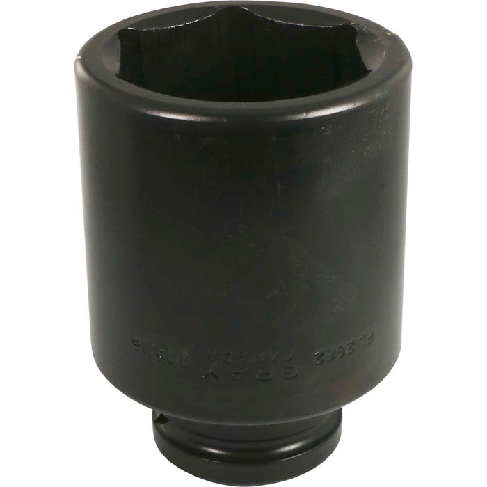 Gray Tools 3/4" Drive, 6 Point Impact Black Industrial Finish, Deep Length SAE Socket