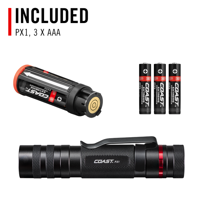 Coast PX1 Pure Beam Focusing LED Flashlight