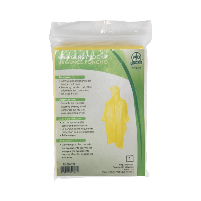 Wasip Universal Disposable Rain Poncho