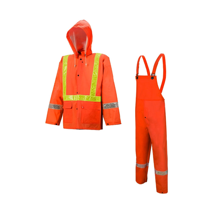 Wasip 401 Orange Tornado Traffic Rain Suit