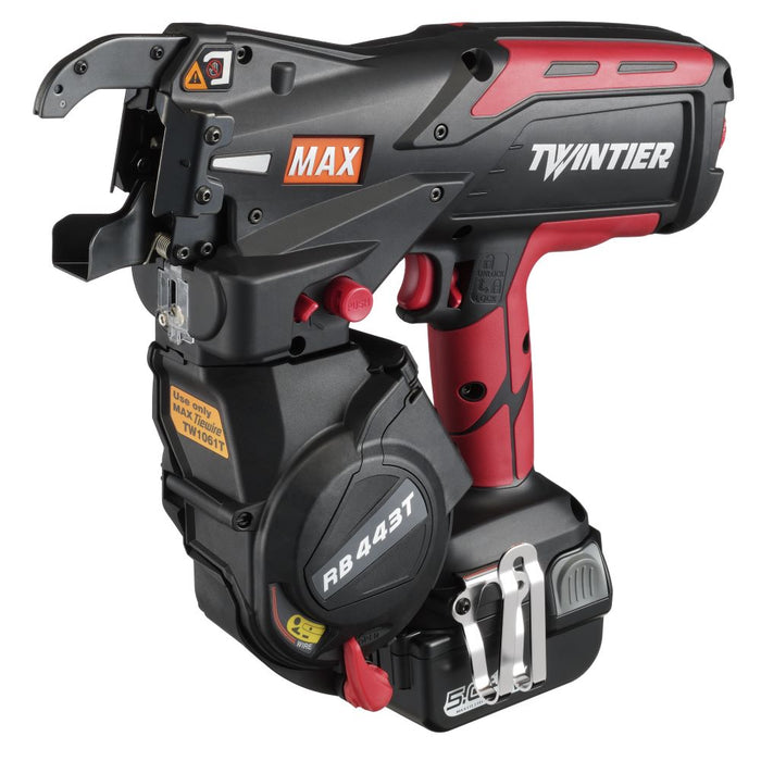 MAX TWINTIER RB443T 19Ga Wire Cordless Rebar Tying Tool Kit