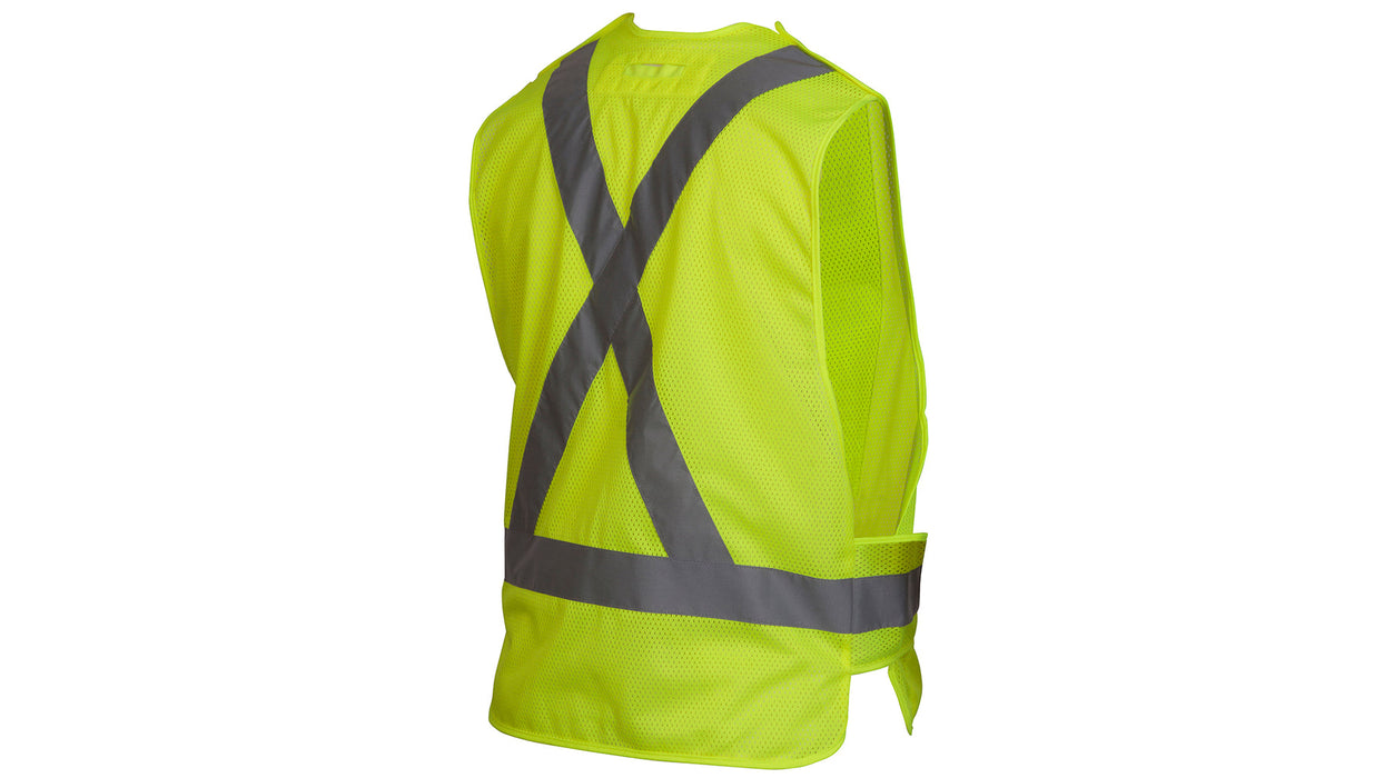 Pyramex RCA25SE Series Hi-Vis Lime Safety Vest w/ Reflective Tape