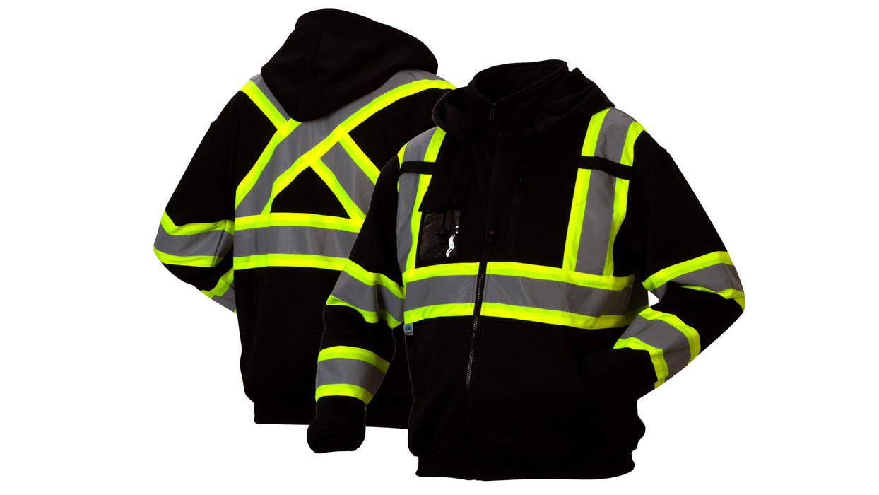 Pyramex RCSZH33 Series Balck Hi-Viz Zip-Up Sweater