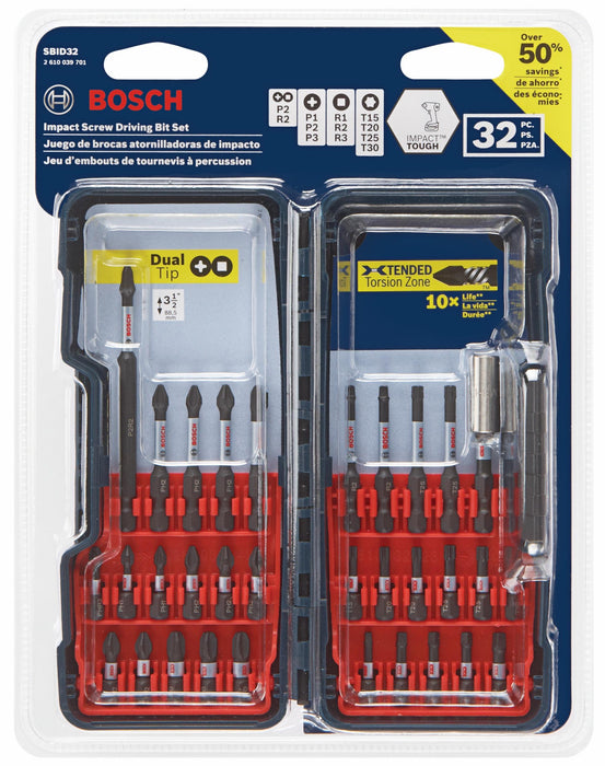 Bosch 32 pc. Impact Tough™ Screwdriving Bit Set