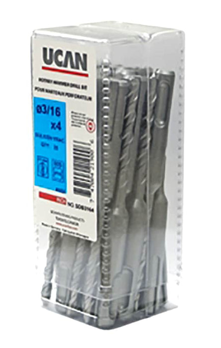 UCAN SDS Plus Hammer Drill Bits Contractor Pack