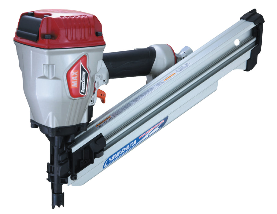 MAX SN890CH3/34 34° Pneumatic Framing Offset/Clipped Head Stick Nailer