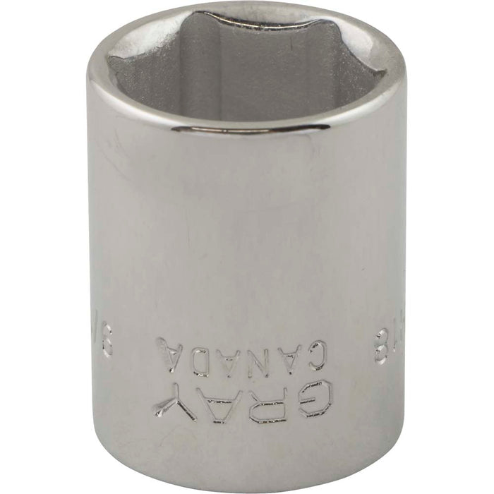 Gray Tools 3/8" Drive 6-Point SAE Standard Length Sockets