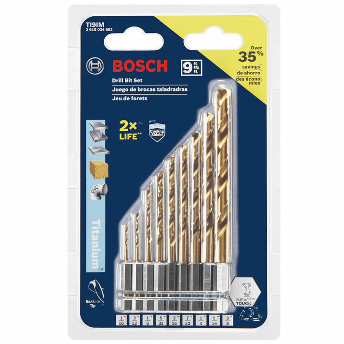 Bosch 9 pc. Impact Tough™ Titanium Drill Bit Set