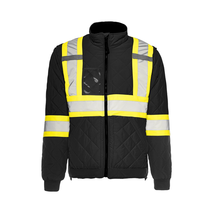 Wasip TJ1 Hi-Vis Quilted Freezer Jacket w/ 4" Reflective Tape