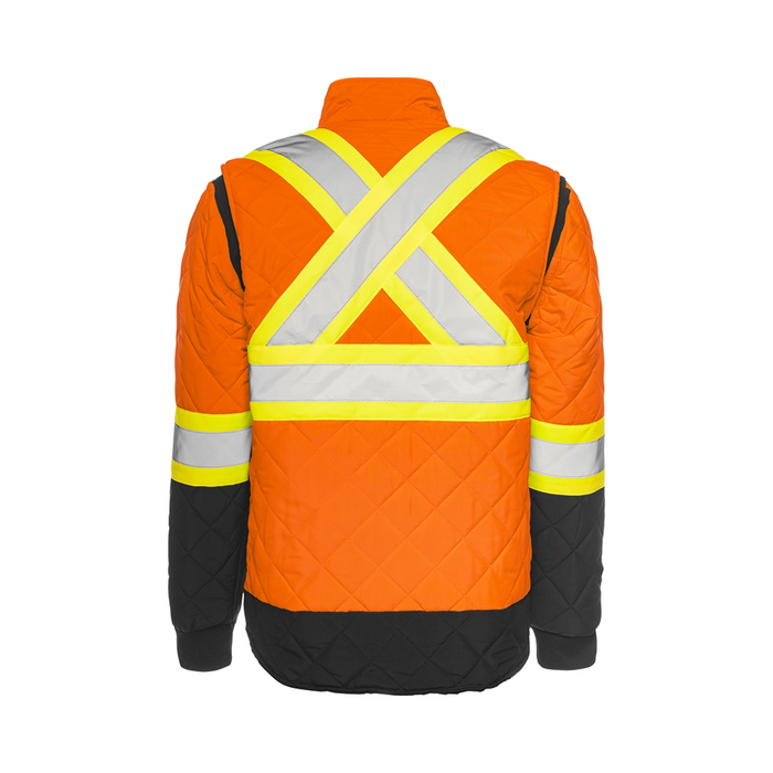 Wasip TJ1 Hi-Vis Quilted Freezer Jacket w/ 4" Reflective Tape