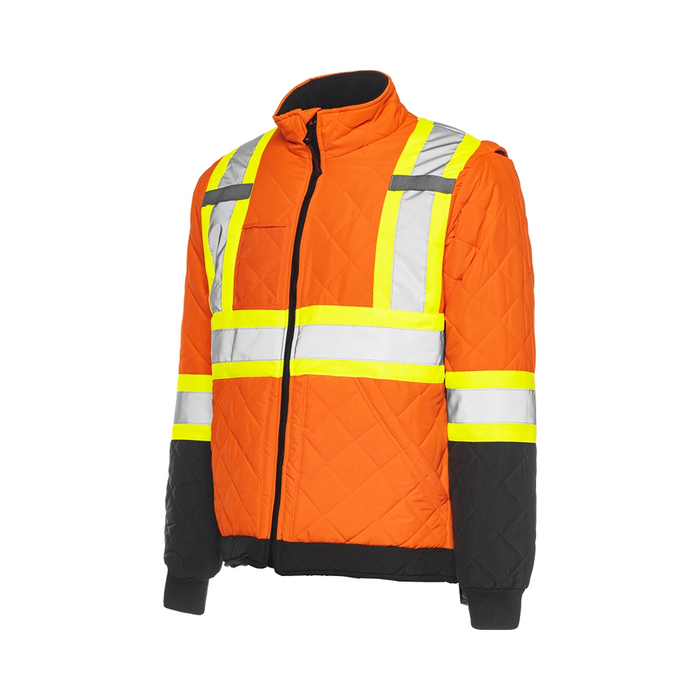 Wasip TJ1 Hi-Vis Quilted Freezer Jacket w/ 4" Reflective Tape