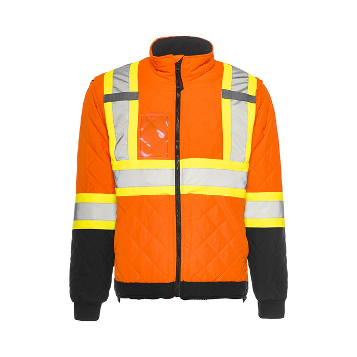 Wasip TJ1 Hi-Vis Quilted Freezer Jacket w/ 4" Reflective Tape