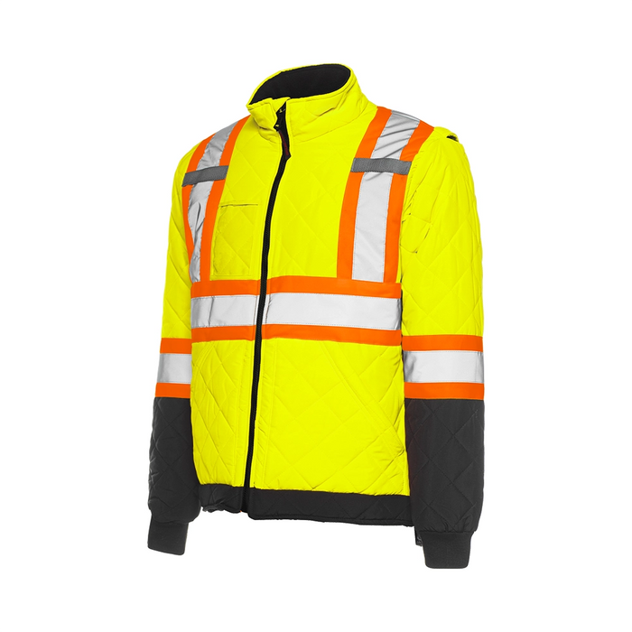 Wasip TJ1 Hi-Vis Quilted Freezer Jacket w/ 4" Reflective Tape