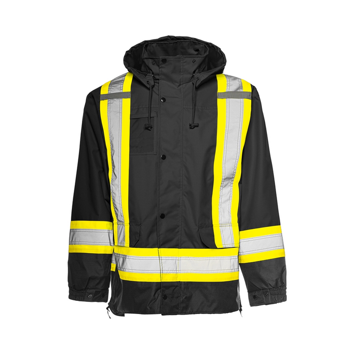 Wasip TP6 6-In-1 Winter Traffic Parka w/ 4" Reflective Tape