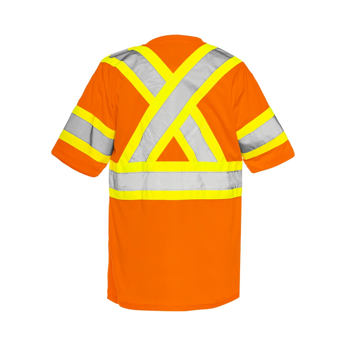 Wasip TT15 Short Sleeve Traffic T-Shirt w/ 4" Reflective Tape & Arm Band