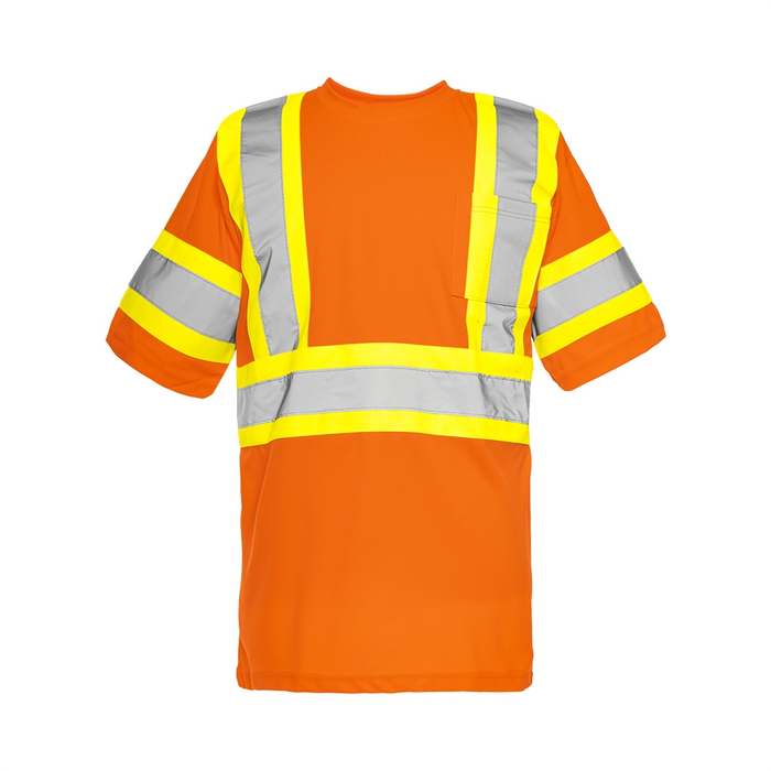 Wasip TT15 Short Sleeve Traffic T-Shirt w/ 4" Reflective Tape & Arm Band