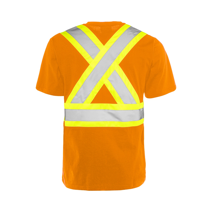 Wasip TT3 Short Sleeve Cotton Traffic T-Shirt w/ 4" Reflective Tape