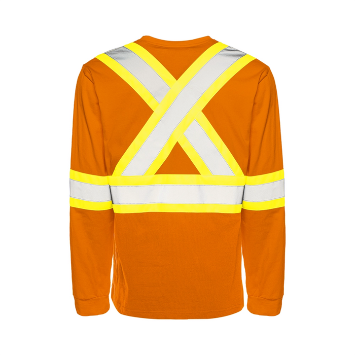 Wasip TT4 Long Sleeve Cotton Traffic T-Shirt w/ 4" Reflective Tape