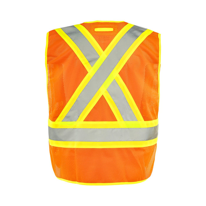 Wasip TV1 Universal 5 Pt. Tearaway Mesh Traffic Vest