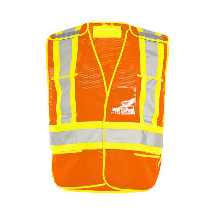 Wasip TV1 Universal 5 Pt. Tearaway Mesh Traffic Vest