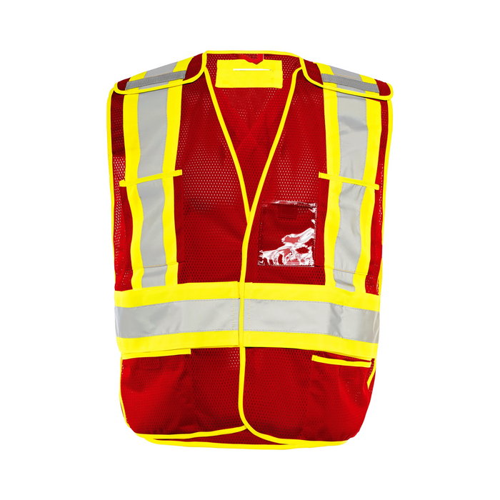 Wasip TV1 Universal 5 Pt. Tearaway Mesh Traffic Vest