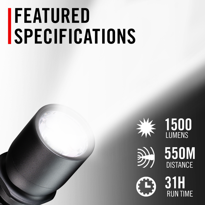 Coast TX11R Rechargeable Long Range Focus Flashlight